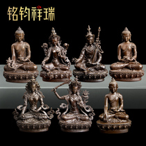 Tibetan Buddhism Sakyamuni Tantric Buddha statue bronze small 7cm2 inch car decoration car decoration brass old