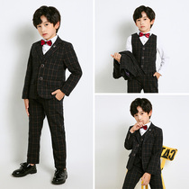 2021 plus fleece dress childrens dress boy suit suit autumn fashion suit primary school student performance catwalk costume