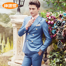 Mens Western-style Suits Shadow Building Photo Themed Clothing Heft Wedding Little Suit Writing Real Photography Career Positive Dress