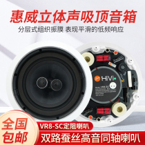 Hivi iwei VR8-SC fixed resistance ceiling Horn 8 inch ceiling speaker dual high pitch surround stereo