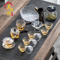 LAREEY Japanese glass kung fu tea set simple light luxury household heat-resistant teapot cover cup complete set