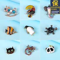 Fashion brooch female corsage pin high-end anti-light fixed clothes animal simple temperament personality pin accessories