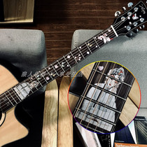 Guitar Guard Board Folk Guitar Fingerboard Stickers Stickers for flower panels Red Space Guitar Fingerboard Stickers