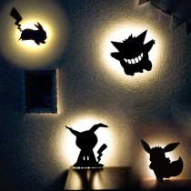 Japanese Pokémon Pokémon Pikachu Ibugeng ghost mystery Q silhouette voice-controlled wall light led night light