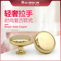 Famous door drawer cabinet door Light luxury small handle door handle Modern simple cabinet kitchen door European gold small handle