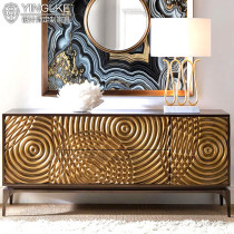 Enlock neoclassical entrance cabinet Solid wood dining side cabinet Shoe cabinet Hotel club decoration cabinet Foyer cabinet TV cabinet