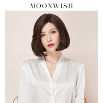 Dream Weishi wig Female short hair partial pear flower temperament curly hair bobble real hair full headgear wig set