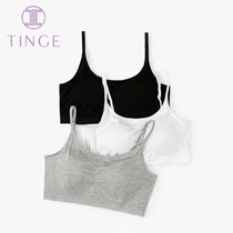 2 pieces with chest pad beauty back camisole female sports underwear Female summer student no rim bra Bra small chest thin