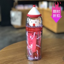 Starbucks red Santa Claus hat cup lid shape with Cup layered design marshmallow coffee cup