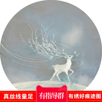 Su embroidery diy kit has a group of guidance and traces. Refer to single-sided handmade Suzhou embroidery cartoon animals
