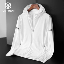High-end ice silk sunscreen clothes mens summer ultra-thin breathable anti-ultraviolet sports handsome couple coat women