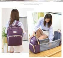 Pangma Fashion Portable Folding Crib Mommy Bag Out Portable Multifunction Large Capacity Mother & Baby Double Shoulder Bag