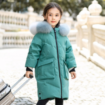 Bala nianhua childrens down jacket girl long 2020 new foreign style childrens clothing thick coat anti-season