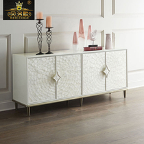 Beloge Italian minimalist side cabinet tea cabinet light luxury living room American porch cabinet shell decoration cabinet storage cabinet