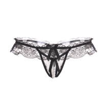 Sexy sex underwear Pearl open file free of perspective passion lace can be inserted into thong T pants
