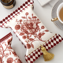 AnnaNordic Ins Wind Paper Towels Box Living Room Upscale Light Lavish Car Towels Paper Towels Napkins Tissue Bag Living Room Home
