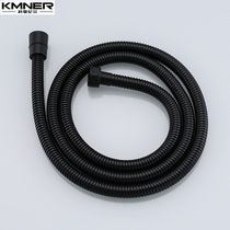 Versatile lengthened stainless steel shower pipe black 1 5 2 3 m hose explosion-proof anti-wound shower nozzle pvc tube