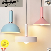 Nordic lamps modern three-head bar chandelier simple personality creative cafe restaurant chandelier macaron chandelier