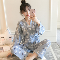 Pajama Spring Fall Baggy Long Sleeve Suit and Summer Sweet and Cute Japanese Young Lady's Home