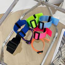 Childrens accessories Korean spring and summer new accessories webbing foot ring couple leg ring fluorescent color niche Japanese DIY
