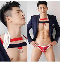 Mens running big party body dance dance chest back shoulder strap harness youth student table performance strap