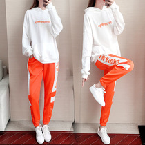 Tide brand Ocnltiy sweater suit womens new autumn loose Korean version of fashion sports leisure Port wind two-piece set