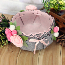 Creative storage basket storage box Non-woven handmade diy production fabric material bag free cutting to pass the time