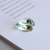 7645 carat natural light blue sea sapphire bare stone pear-shaped water drop large ring surface fire flair and tranquil sea surface