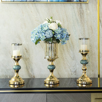 Eurostyle Light Extravagant Candleholder Retro Golden Wax Candleholder Pendulum Pieces American Table Romantic Candlelight Dinner Home Decor