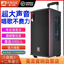 Manlon Outdoor Sound Power High Power Network Red Singing K Song Musical Instrument Street Performance Mobile Tie Bar Square Dance Speaker