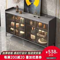 Italian sideboard modern minimalist wine cabinet integrated against the wall light luxury tea cabinet kitchen multifunctional cupboard dining room cabinet