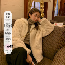 CC fur Twist Ferrets in Memory Import Purple Label grade Lianhood Buffy minced fur Fur Coats Women Short