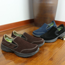 Mens low-top soaping anti-velvet cow P upper shock absorption light casual and comfortable mens leather shoes A69