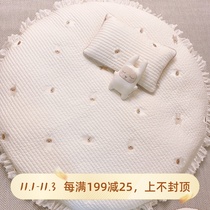 Korean little doll embroidered INS baby with cotton round game pad photo artifact can be removed and washed