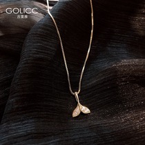 Guriya fishtail necklace 2021 New ins tide light luxury niche design sense choker female summer accessories