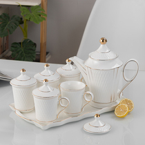 High-end water ceramic set Living room heat-resistant water cup Kettle Coffee set Cold water pot cup Water cup