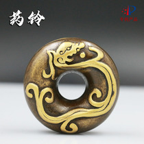 Copper Tiger supporting medical Bell string Bell folk Township doctor using pure copper medicine Bell tiger fork to Play collection and send Chinese medicine hand rattle