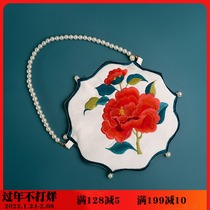 {Camellia} Original Hanfu Small Bag Mobile Phone Bag Women's slung 2021 New Joker Embroidered Accessories Bag