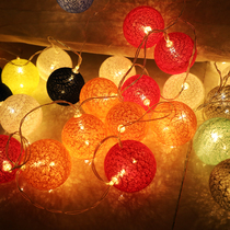 INS cotton thread lights Birthday decoration scene decoration Bed and breakfast dress up room party Childrens lighting Baby year-old