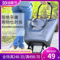 Love Rieth Small Pull Car Home Carrying Trailer Shopping Buy Vegetable Swing Stall Trolley Light Portable Luggage Caravan