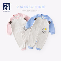 2021 New Baby Autumn Clothes Conjoined Clothes Spring Autumn Baby Long Sleeve Khaclothes Thin out for baby climbing and climbing