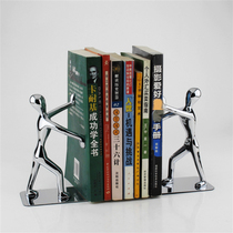 Stainless steel creative gifts Kung fu little man book shelf Simple modern shelf Book clip Gift display gift