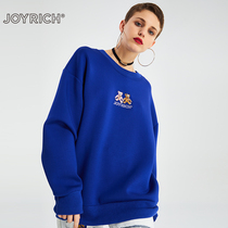 JOYRICH official Tide brand spring and autumn loose front and back wear bear round collar sleeve sweater