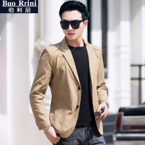 Early autumn casual suit mens coat cotton small suit mens slim Korean youth jacket single West cardigan Wild