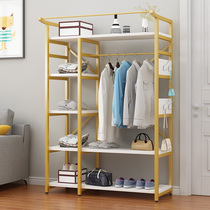 Simple hanger Coat rack floor-to-ceiling simple modern Nordic bedroom hanger with curtain dust-proof household hanger