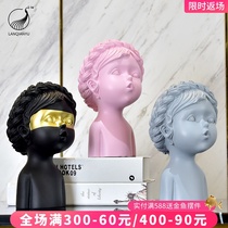 Nordic creative cute ornaments modern simple living room TV cabinet wine cabinet bedroom room desktop home decorations