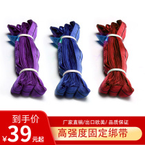 Heavy-duty European high-strength polyester fixed strap rope tensioner 20T50T cylindrical hoisting belt lifting belt 2 meters