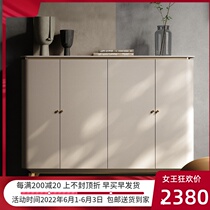 Light and luxurious style shoes cabinet Serie minimalist Accessories Cabinet Solid Wood Storage Cabinet Door Hall Entrance to the rear Modern Dining Side Cabinet