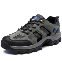 Mens shoes spring sports shoes Mens outdoor hiking shoes Waterproof non-slip breathable deodorant wear-resistant travel dad shoes