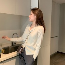 Multicolor cashmere sweater long sleeve knitting sweater short coat black coat black blower in spring and autumn 2021